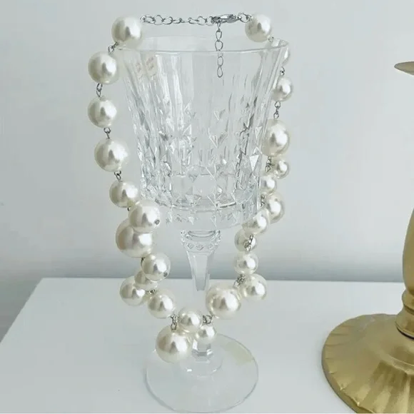 ✨RESTOCK✨MULTI PEARL AND SILVER CHOKER NECKLACE -NEW - Picture 6 of 7